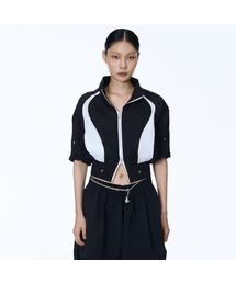 71TO96（チル ハナ トゥ グユク）の「Goryeo Celadon Line Zip-up Jumper (Black)（ナイロンジャケット）」