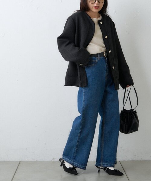 WILLOW（ウィロー）の「≪オケージョン対応≫【willow】ツイードジャケット（テーラードジャケット・レディース・ブラック/イエロー・ONE SIZE）」の20枚目の写真