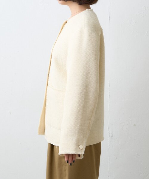 WILLOW（ウィロー）の「≪オケージョン対応≫【willow】ツイードジャケット（テーラードジャケット・レディース・ブラック/イエロー・ONE SIZE）」の17枚目の写真