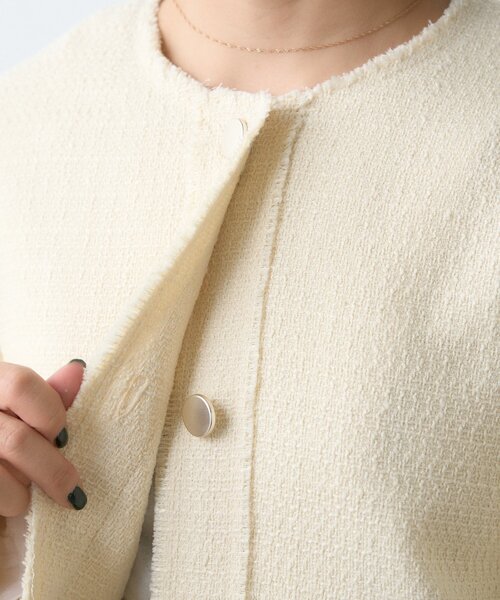 WILLOW（ウィロー）の「≪オケージョン対応≫【willow】ツイードジャケット（テーラードジャケット・レディース・ブラック/イエロー・ONE SIZE）」の13枚目の写真