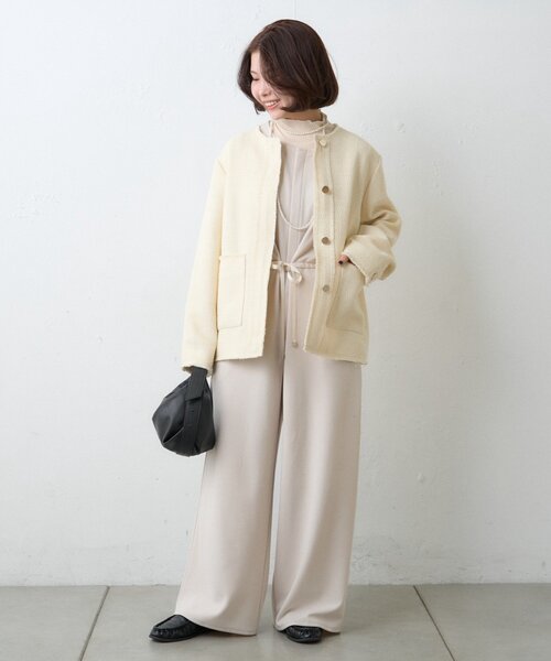 WILLOW（ウィロー）の「≪オケージョン対応≫【willow】ツイードジャケット（テーラードジャケット・レディース・ブラック/イエロー・ONE SIZE）」の8枚目の写真