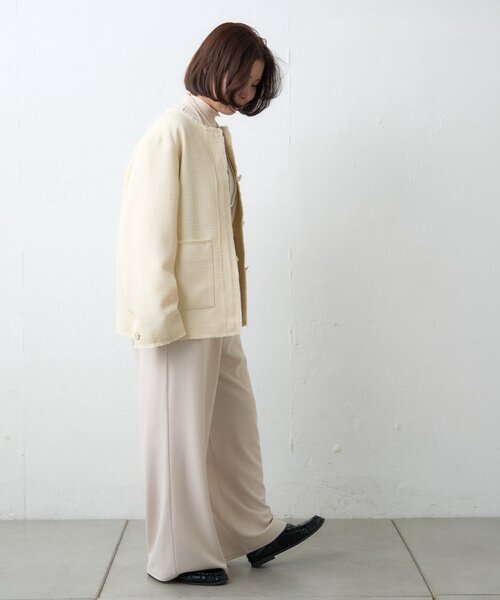 WILLOW（ウィロー）の「≪オケージョン対応≫【willow】ツイードジャケット（テーラードジャケット・レディース・ブラック/イエロー・ONE SIZE）」の5枚目の写真