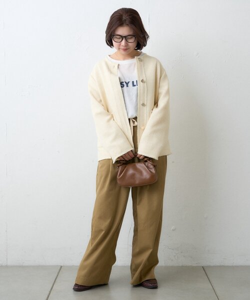 WILLOW（ウィロー）の「≪オケージョン対応≫【willow】ツイードジャケット（テーラードジャケット・レディース・ブラック/イエロー・ONE SIZE）」の3枚目の写真