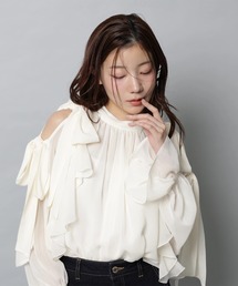 Apuweiser-riche | 楊柳フリルブラウス(シャツ/ブラウス)