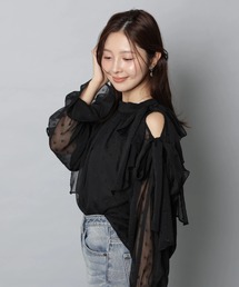 Apuweiser-riche | 楊柳フリルブラウス(シャツ/ブラウス)