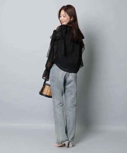 Apuweiser-riche(アプワイザーリッシェ)の「楊柳フリルブラウス(シャツ/ブラウス・レディース・オフホワイト/グリーン系その他2/ブラック系その他2/ピンク・1/2)」の13枚目の写真