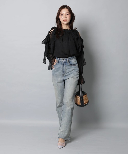 Apuweiser-riche(アプワイザーリッシェ)の「楊柳フリルブラウス(シャツ/ブラウス・レディース・オフホワイト/グリーン系その他2/ブラック系その他2/ピンク・1/2)」の16枚目の写真