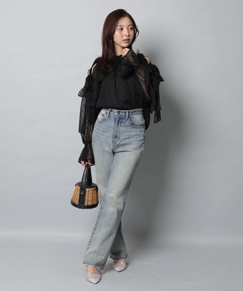 Apuweiser-riche(アプワイザーリッシェ)の「楊柳フリルブラウス(シャツ/ブラウス・レディース・オフホワイト/グリーン系その他2/ブラック系その他2/ピンク・1/2)」の17枚目の写真