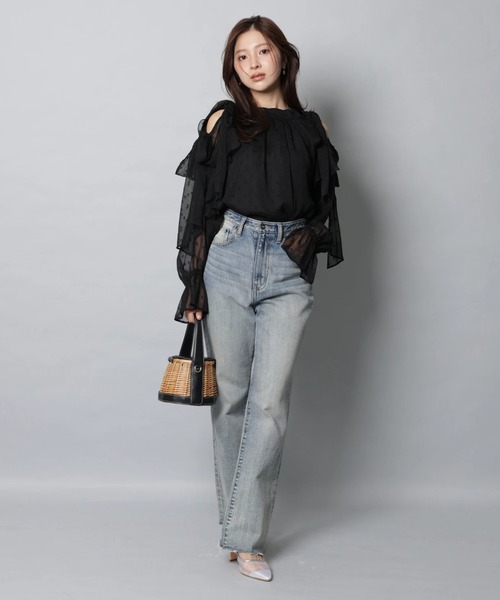 Apuweiser-riche(アプワイザーリッシェ)の「楊柳フリルブラウス(シャツ/ブラウス・レディース・オフホワイト/グリーン系その他2/ブラック系その他2/ピンク・1/2)」の18枚目の写真