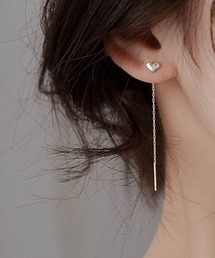 YU-KA:ハートデザインハングピアス  Heart design hanging pierce