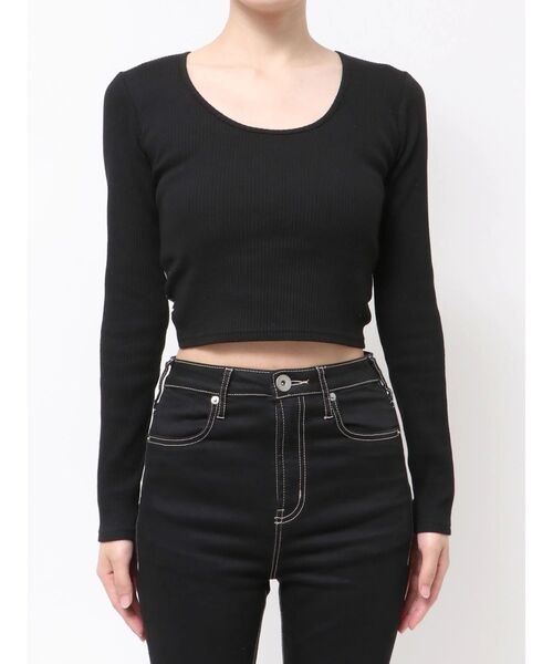 GYDA(ジェイダ)の「レオパードBACKリボンテレコロンT(Tシャツ/カットソー・レディース・オフホワイト/ブラック・FREE)」の12枚目の写真