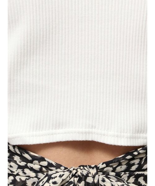 GYDA(ジェイダ)の「レオパードBACKリボンテレコロンT(Tシャツ/カットソー・レディース・オフホワイト/ブラック・FREE)」の20枚目の写真