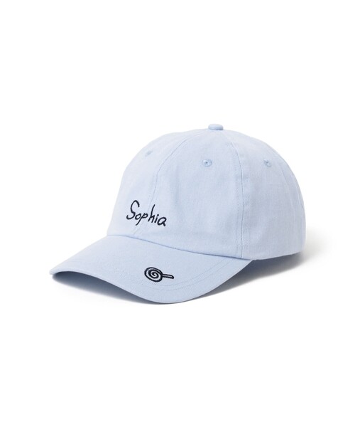 Ray BEAMS(レイビームス)の「hand draw ネーム 刺繍 キャップ(ハット・レディース・イエロー/ダークブラウン/サックスブルー・ONE SIZE)」の2枚目の写真