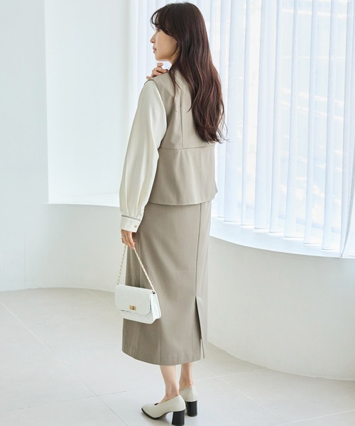 LAVEANGE(ラビアンジェ)の「【好機能シリーズ】イージーケア|フレアジャンスカワンピース(ジャンパースカート・レディース・ネイビー/ベージュ/ブラック・5L/4L/3L/LL/M)」の10枚目の写真