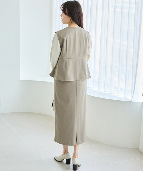 LAVEANGE(ラビアンジェ)の「【好機能シリーズ】イージーケア|フレアジャンスカワンピース(ジャンパースカート・レディース・ネイビー/ベージュ/ブラック・5L/4L/3L/LL/M)」の11枚目の写真