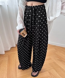 ドット」に該当するレディースのパンツ（ワイド・ルーズ）ファッション