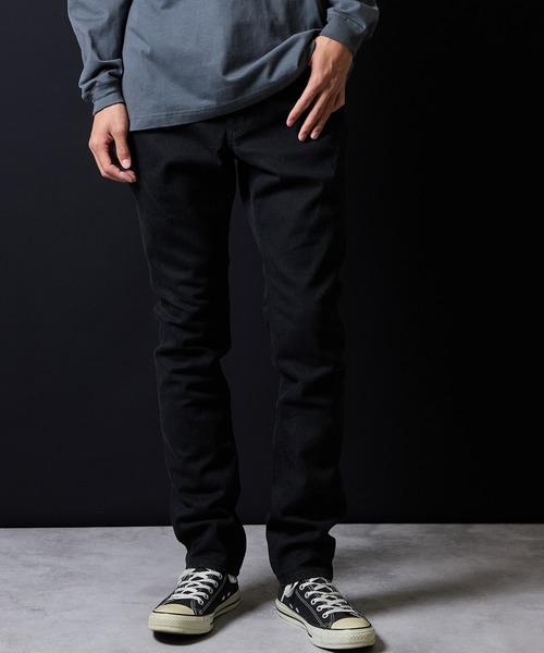 NUMBER (N)INE(ナンバーナイン)の「TAPERED SKINNY DENIM JEANS BLACK ONE WASH / テーパード スキニー デニム ブラック ジーンズ ワンウォッシュ(デニムパンツ・メンズ・ブラック・4/3/2)」の10枚目の写真