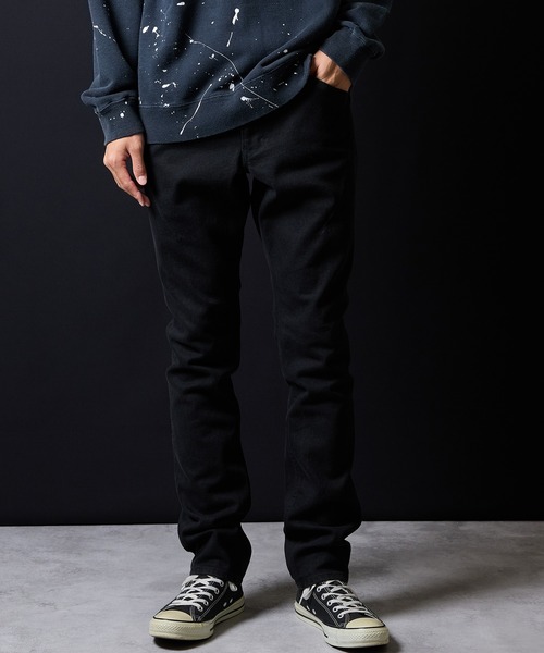 NUMBER (N)INE(ナンバーナイン)の「TAPERED SKINNY DENIM JEANS BLACK ONE WASH / テーパード スキニー デニム ブラック ジーンズ ワンウォッシュ(デニムパンツ・メンズ・ブラック・4/3/2)」の16枚目の写真