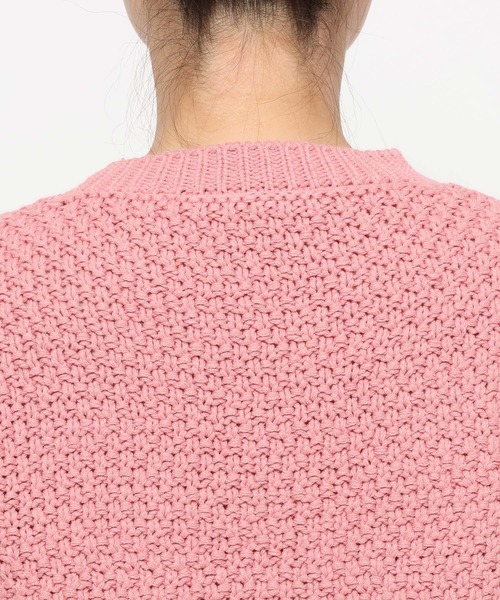 mysty woman（ミスティウーマン）の「花刺繍ケーブルニット 638052（ニット/セーター・レディース・アイボリー/ネイビー/ピンク・FREE）」の8枚目の写真