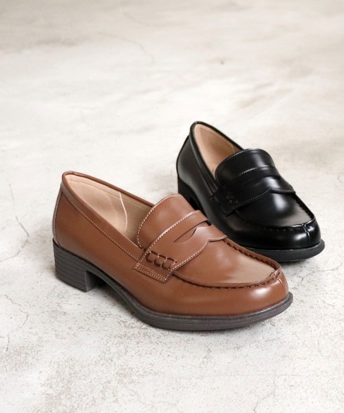 byあしながおじさん（バイアシナガオジサン）の「晴雨兼用｜コインローファー 8510141（ローファー・レディース・ブラウン/グレイッシュベージュ/ワイン/ブラック・23.5cm/23cm/22.5cm/22cm/25cm/24.5cm/24cm）」の3枚目の写真