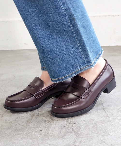 byあしながおじさん（バイアシナガオジサン）の「晴雨兼用｜コインローファー 8510141（ローファー・レディース・ブラウン/グレイッシュベージュ/ワイン/ブラック・23.5cm/23cm/22.5cm/22cm/25cm/24.5cm/24cm）」の4枚目の写真