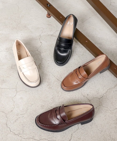 byあしながおじさん（バイアシナガオジサン）の「晴雨兼用｜コインローファー 8510141（ローファー・レディース・ブラウン/グレイッシュベージュ/ワイン/ブラック・23.5cm/23cm/22.5cm/22cm/25cm/24.5cm/24cm）」の20枚目の写真