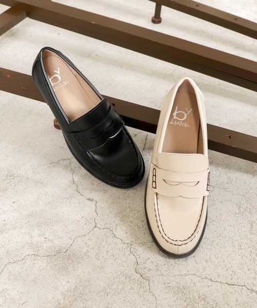 byあしながおじさん（バイアシナガオジサン）の「晴雨兼用｜コインローファー 8510141（ローファー・レディース・ブラウン/グレイッシュベージュ/ワイン/ブラック・23.5cm/23cm/22.5cm/22cm/25cm/24.5cm/24cm）」の21枚目の写真