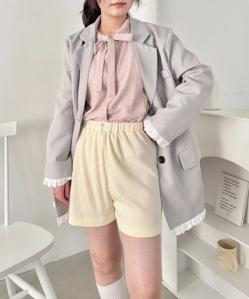 SOLLON.(ソルロン)の「リブショートパンツ(その他パンツ・レディース・アイボリー/グレー・FREE)」の17枚目の写真