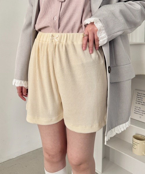 SOLLON.(ソルロン)の「リブショートパンツ(その他パンツ・レディース・アイボリー/グレー・FREE)」の19枚目の写真