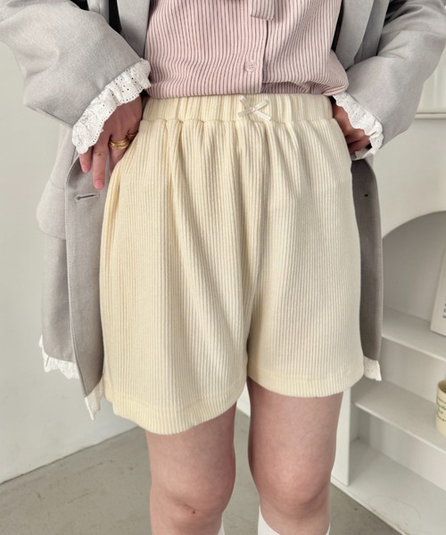 SOLLON.(ソルロン)の「リブショートパンツ(その他パンツ・レディース・アイボリー/グレー・FREE)」の21枚目の写真