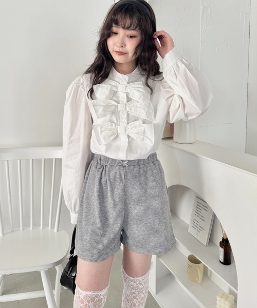 SOLLON.(ソルロン)の「リブショートパンツ(その他パンツ・レディース・アイボリー/グレー・FREE)」の8枚目の写真