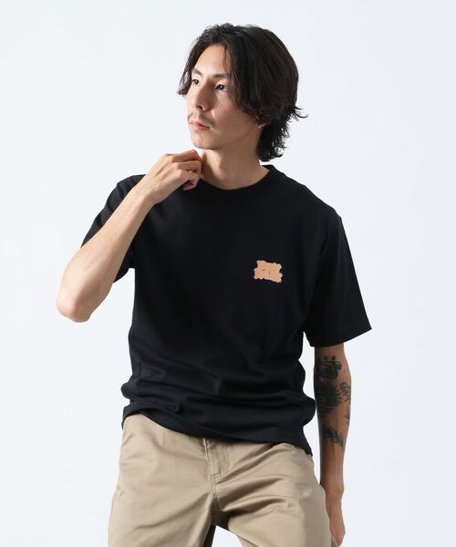 BEN DAVIS(ベンデイビス)の「【BEN DAVIS(ベンデイビス)】OVERLAP COOL TEE / Tシャツ 接触冷感 半袖 クルーネック ワンポイント 刺繍 ワンポイント(Tシャツ/カットソー・メンズ・ネイビー/ベージュ/ホワイト/ブラック・X-LARGE/LARGE/MEDIUM)」の6枚目の写真