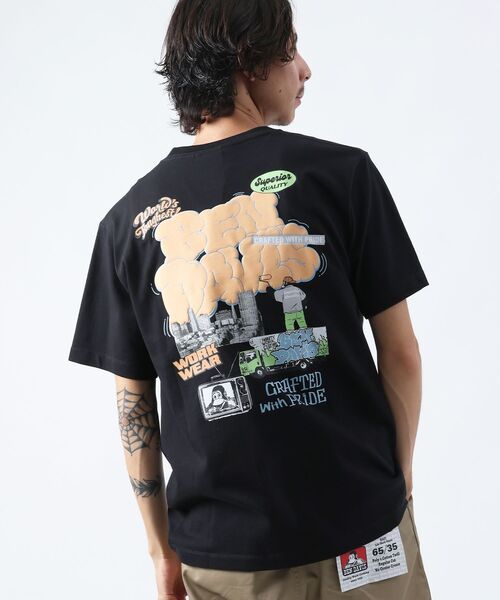 BEN DAVIS(ベンデイビス)の「【BEN DAVIS(ベンデイビス)】OVERLAP COOL TEE / Tシャツ 接触冷感 半袖 クルーネック ワンポイント 刺繍 ワンポイント(Tシャツ/カットソー・メンズ・ネイビー/ベージュ/ホワイト/ブラック・X-LARGE/LARGE/MEDIUM)」の8枚目の写真