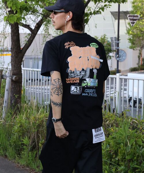 BEN DAVIS(ベンデイビス)の「【BEN DAVIS(ベンデイビス)】OVERLAP COOL TEE / Tシャツ 接触冷感 半袖 クルーネック ワンポイント 刺繍 ワンポイント(Tシャツ/カットソー・メンズ・ネイビー/ベージュ/ホワイト/ブラック・X-LARGE/LARGE/MEDIUM)」の14枚目の写真