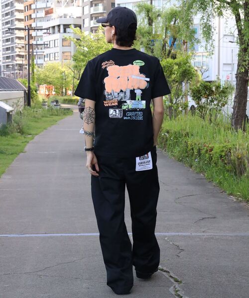 BEN DAVIS(ベンデイビス)の「【BEN DAVIS(ベンデイビス)】OVERLAP COOL TEE / Tシャツ 接触冷感 半袖 クルーネック ワンポイント 刺繍 ワンポイント(Tシャツ/カットソー・メンズ・ネイビー/ベージュ/ホワイト/ブラック・X-LARGE/LARGE/MEDIUM)」の15枚目の写真