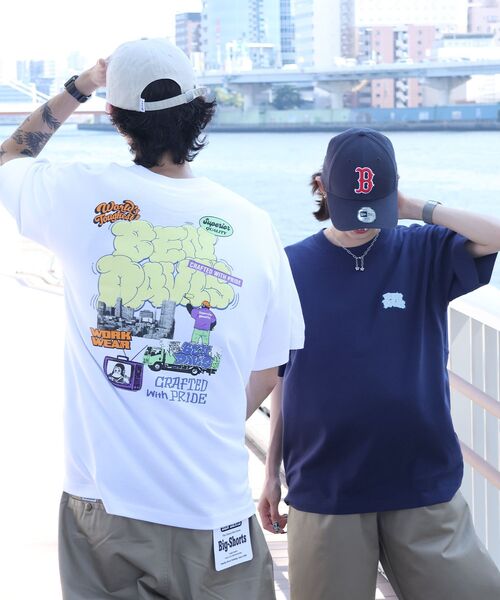 BEN DAVIS(ベンデイビス)の「【BEN DAVIS(ベンデイビス)】OVERLAP COOL TEE / Tシャツ 接触冷感 半袖 クルーネック ワンポイント 刺繍 ワンポイント(Tシャツ/カットソー・メンズ・ネイビー/ベージュ/ホワイト/ブラック・X-LARGE/LARGE/MEDIUM)」の21枚目の写真