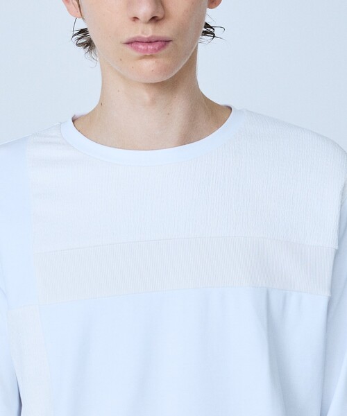 5351 POUR LES HOMMES（ゴーサンゴーイチプールオム）の「【3素材コンビ】コンビネーション 長袖 Tシャツ（Tシャツ/カットソー・メンズ・ホワイト/ブラック/グレイッシュベージュ・44/46/48/50）」の8枚目の写真