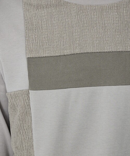 5351 POUR LES HOMMES（ゴーサンゴーイチプールオム）の「【3素材コンビ】コンビネーション 長袖 Tシャツ（Tシャツ/カットソー・メンズ・ホワイト/ブラック/グレイッシュベージュ・44/46/48/50）」の15枚目の写真