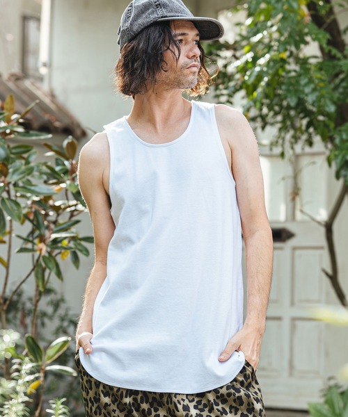 CAMBIO（カンビオ）の「mta596- Span Fraise Long Tank Top タンクトップ(S62726cmb)（タンクトップ・メンズ・ホワイト/チャコールグレー/ブラック・L/M/S）」の13枚目の写真