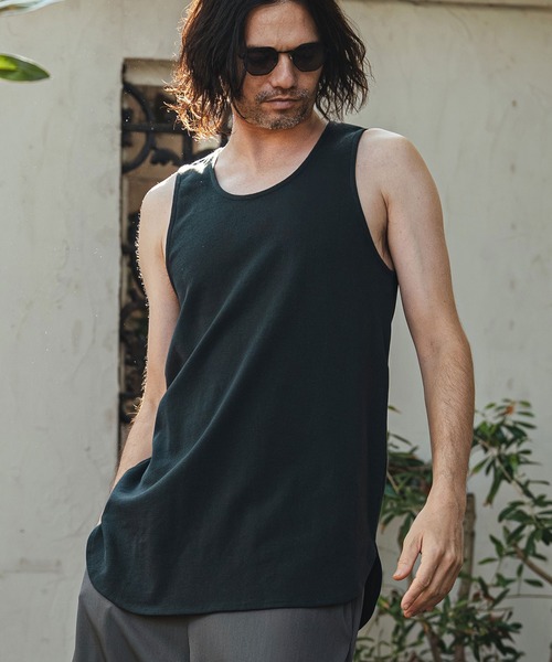CAMBIO（カンビオ）の「mta596- Span Fraise Long Tank Top タンクトップ(S62726cmb)（タンクトップ・メンズ・ホワイト/チャコールグレー/ブラック・L/M/S）」の20枚目の写真