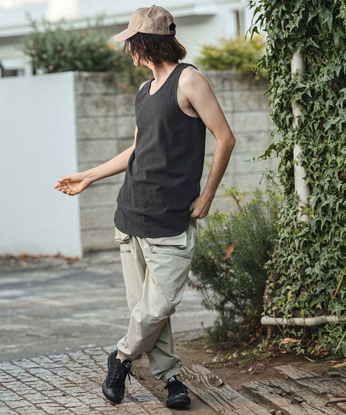 CAMBIO（カンビオ）の「mta596- Span Fraise Long Tank Top タンクトップ(S62726cmb)（タンクトップ・メンズ・ホワイト/チャコールグレー/ブラック・L/M/S）」の5枚目の写真