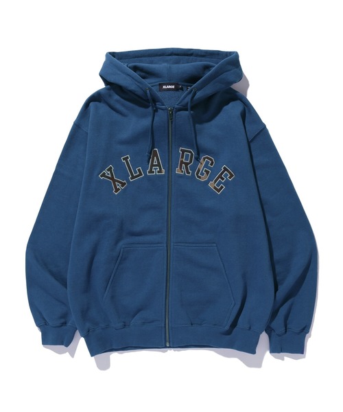 XLARGE(エクストララージ)の「CAMO PATCH ZIP UP HOODED SWEATSHIRT(パーカー・メンズ・ブラック/アッシュ/ブルー・S/M/L/XL)」の3枚目の写真