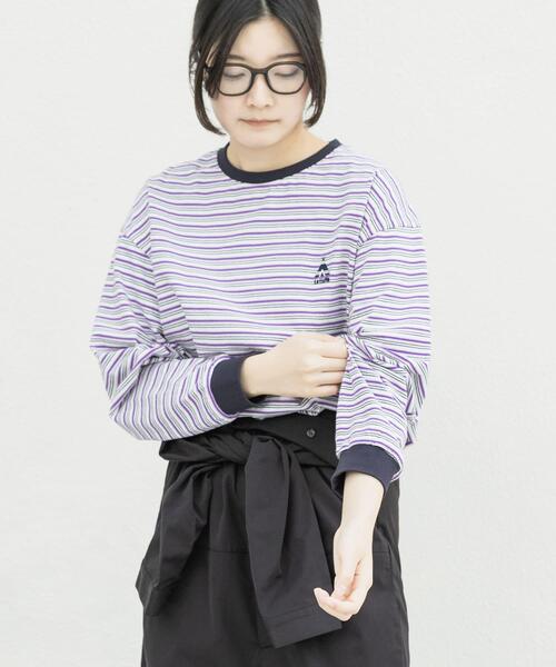 EKAL（エカル）の「『別注』La Hutte×EKAL　 MULTI BORDERLONG-SLEEVET-SHIRTS（Tシャツ/カットソー・レディース・ブラウン系その他/パープル系その他・FREE）」の22枚目の写真