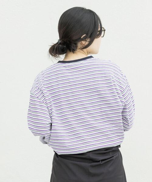 EKAL(エカル)の「『別注』La Hutte×EKAL MULTI BORDERLONG-SLEEVET-SHIRTS(Tシャツ/カットソー・レディース・ブラウン系その他/パープル系その他・FREE)」の21枚目の写真