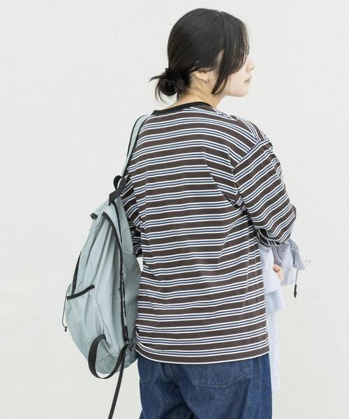 EKAL（エカル）の「『別注』La Hutte×EKAL　 MULTI BORDERLONG-SLEEVET-SHIRTS（Tシャツ/カットソー・レディース・ブラウン系その他/パープル系その他・FREE）」の14枚目の写真