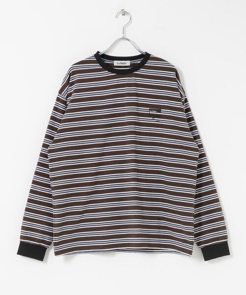 EKAL（エカル）の「『別注』La Hutte×EKAL　 MULTI BORDERLONG-SLEEVET-SHIRTS（Tシャツ/カットソー・レディース・ブラウン系その他/パープル系その他・FREE）」の16枚目の写真