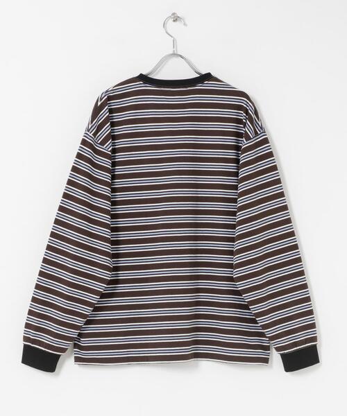 EKAL（エカル）の「『別注』La Hutte×EKAL　 MULTI BORDERLONG-SLEEVET-SHIRTS（Tシャツ/カットソー・レディース・ブラウン系その他/パープル系その他・FREE）」の18枚目の写真