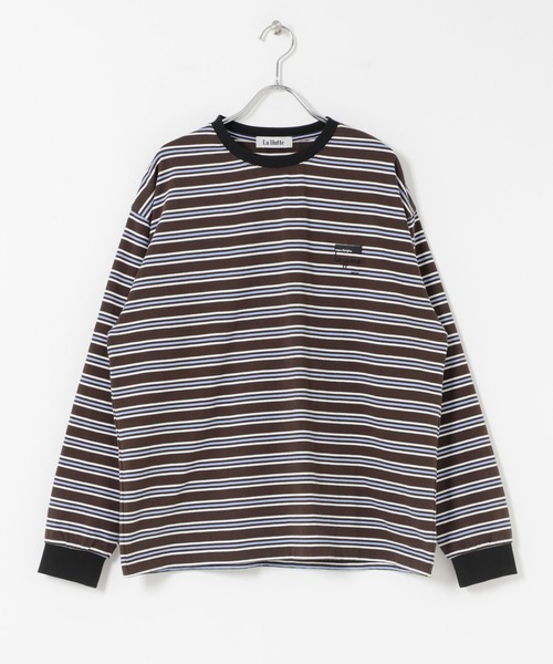 EKAL（エカル）の「『別注』La Hutte×EKAL　 MULTI BORDERLONG-SLEEVET-SHIRTS（Tシャツ/カットソー・レディース・ブラウン系その他/パープル系その他・FREE）」の10枚目の写真