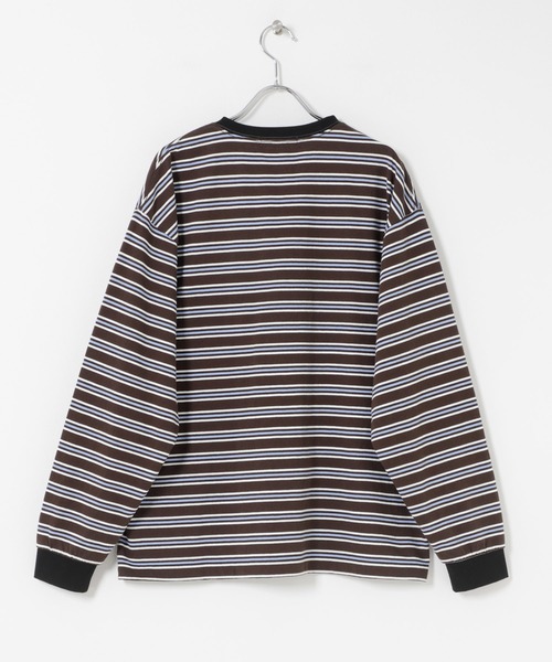 EKAL（エカル）の「『別注』La Hutte×EKAL　 MULTI BORDERLONG-SLEEVET-SHIRTS（Tシャツ/カットソー・レディース・ブラウン系その他/パープル系その他・FREE）」の12枚目の写真