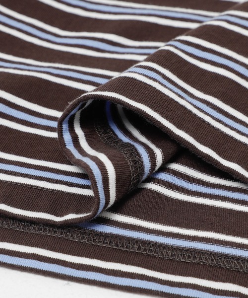 EKAL（エカル）の「『別注』La Hutte×EKAL　 MULTI BORDERLONG-SLEEVET-SHIRTS（Tシャツ/カットソー・レディース・ブラウン系その他/パープル系その他・FREE）」の13枚目の写真